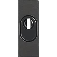 Abus 09403 RSZS316 B7 SB - Embellecedor de cerradura con perfil para bombín para puertas metálicas- color marrón oscuro